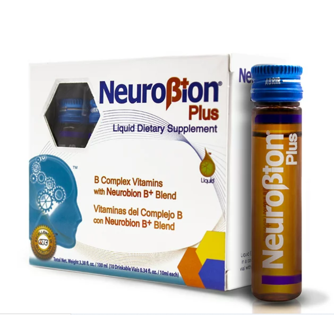 Pack Neurobion Plus Suplemento dietético complejo B 10 Vials + Sunlife Vitamina C 1000 mg 20 tabletas Sabor a naranja