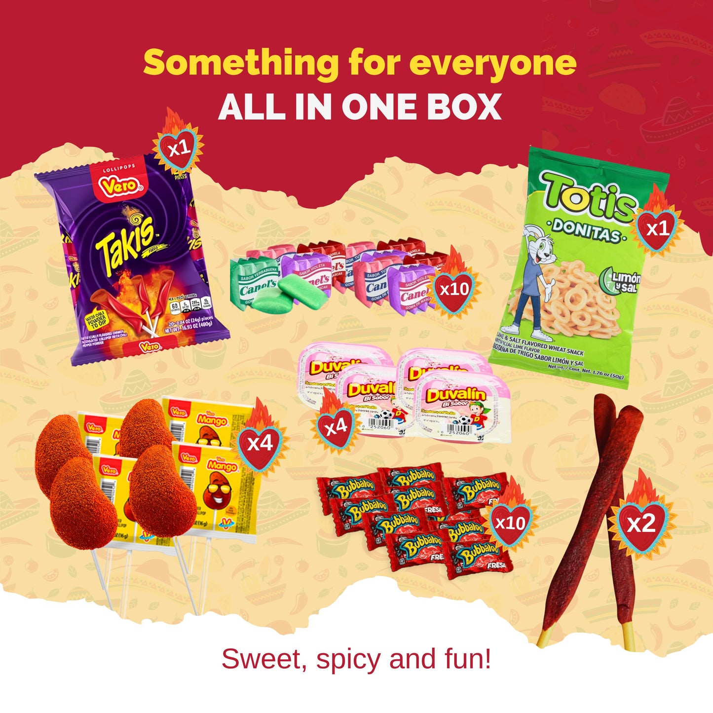 Caja de Dulces Mexicanos Gigi Delight Surtidos | Variety Pack Assorted Mexican Candy Box