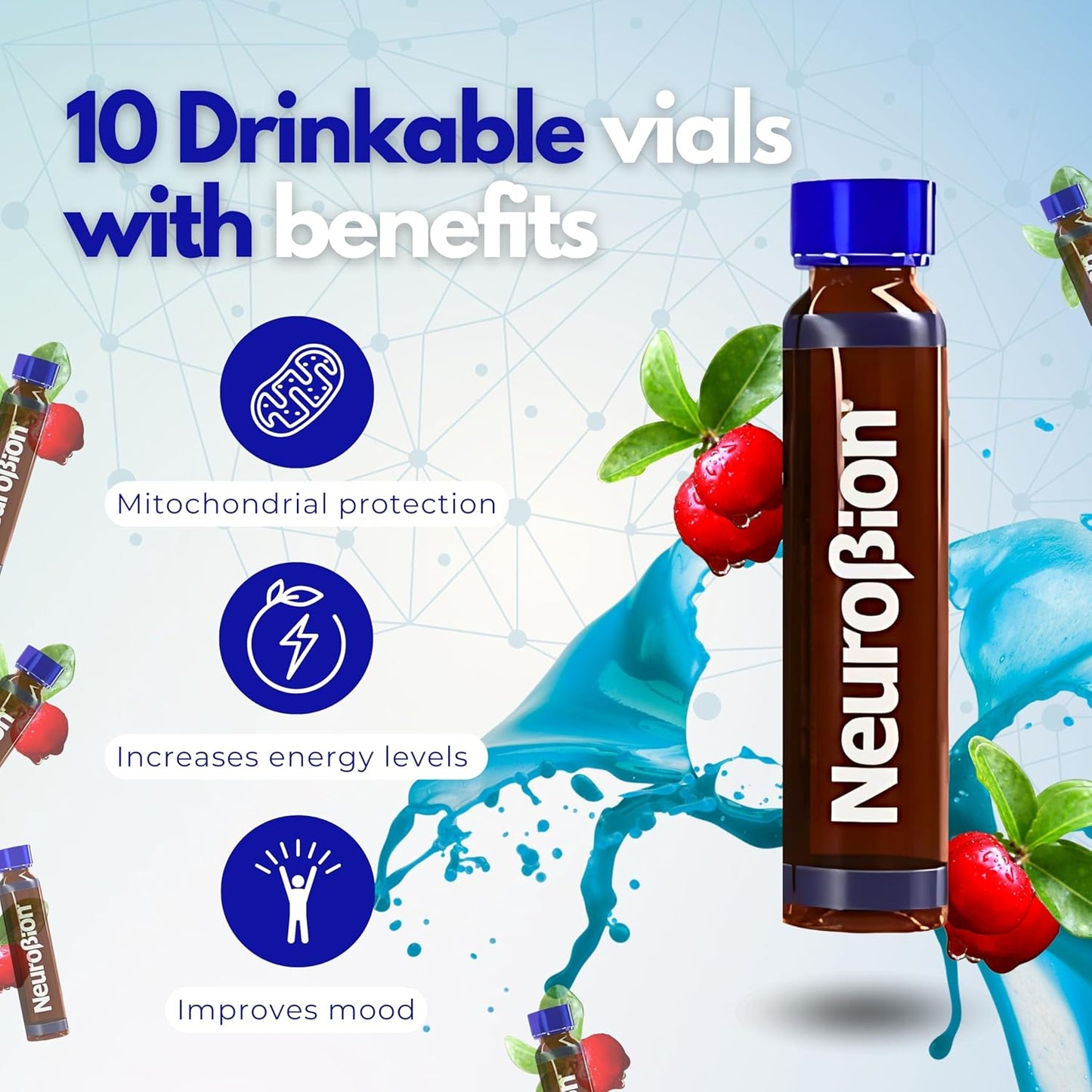 Caja frontal Neurobion Detox 10 viales – suplemento glutatión liposomado en USA – Latin Sabor