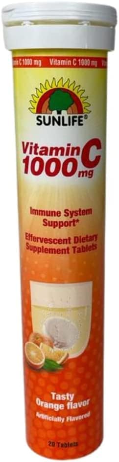 Pack Neurobion Plus Suplemento dietético complejo B 10 Vials + Sunlife Vitamina C 1000 mg 20 tabletas Sabor a naranja