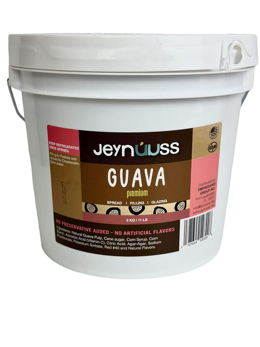 Relleno de guayaba Jeynuuss formato bulk 11 lb para panaderías y reposterías en USA